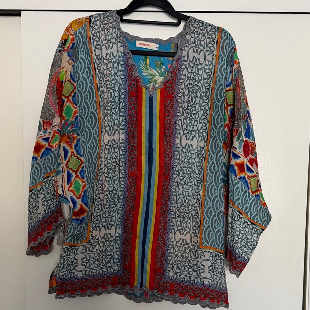 Johnny Was Multicolor Patterned Tunic